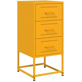 vidaXL Nachtschrank Senfgelb 36 x 39 x 78 cm Stahl