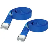 PRO PLUS 2 Stück Spanngurte blau mit Schnellverschluss 2x2,5 Meter - - 200kg max