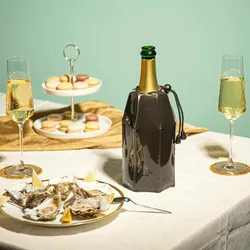 Aktiv Champagnerkühler Motiv "Black" von Vacu Vin - A