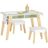 SoBuy Kindersitzgruppe Alexia 80 x 50 x 48 cm Kiefer grün-weiß