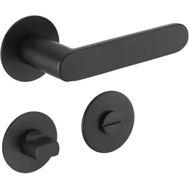 Meintürgriff Drückergarnitur Georgetown Flachrosette Schwarz Matt Türdrücker BB