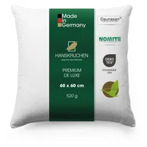 HANSKRUCHEN Premium de Luxe Daunenkissen 60 x 60 cm Weiß