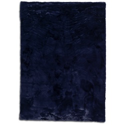SCHÖNER WOHNEN KOLLEKTION Kunstfellteppich »Tender«, BxL: 80 x 150 cm, rechteckig, Polyester - blau