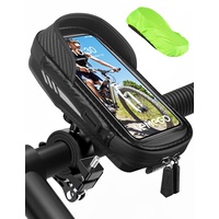 LEMEGO Fahrrad Handyhalterung Wasserdicht Motorrad Handy Halterung 360°Drehbarem Handyhalter für 4.7-7 Zoll Smartphone mit Regenhaube Lenkertasche Fahrradtasche Fahrradhalterung Lenker Tasche