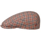 Alfonso D ́Este Flat Cap (1-St) Schirmmütze mit Schirm, Made in Italy grau|rot S (54-55 cm)