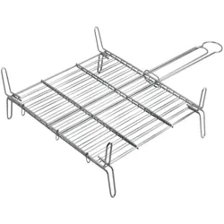 EDM Doppelter Barbecue-Grill – Zink – 50 x 50 cm