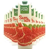 12 x 1 L Granatapfelsaft Natürlich Saft Granatapfel ohne Zucker ohne Farbstoffe