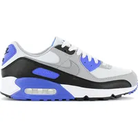 Nike Air Max 90 - Herren Schuhe Weiß-Grau-Blau CD0881-102 , Größe: EU 47 US 12.5 - Weiß - 47