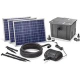 esotec Solar Teichfilterset Premium 150/5000, Teichfilter Komplettset mit Pumpe 5000 l/h, Gartenteich Außenfilter, 150W, mehrere Programm-Modi, Teichpumpe Förderhöhe 2,5m, IP68 101082