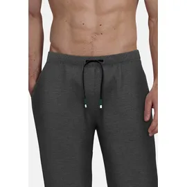 Bugatti Pyjamahose "Bologna", Herren, Gr. 58, N-Gr, grau (grau, dunkel, melange), Obermaterial: 51% Polyester, 46% Baumwolle, 3% Elasthan, lang, Hosen Pyjamahose, mit Seitentaschen, niedriger Bund, bequem, elastisch, Materialmix