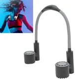 Tragbarer Nackenventilator – 3 Geschwindigkeitsstufen, Usb-anschluss, 2400-mah-akku Mit Schnellladefunktion, Flexibles Abs-silikon, 90°-drehung, Schwarz Und Leicht