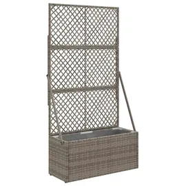 vidaXL Gartenpflanzer mit Gitter 70 x 30 x 135 cm Grau