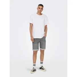 Only & Sons Herren ONSPLY Reg Gr. Jog Pk 8583- DNM Noos Jeansshorts Grey denim),