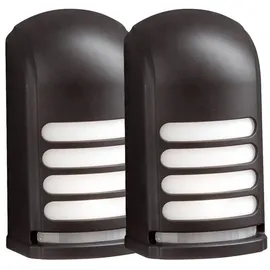 Konstsmide 2er Set LED Außenleuchte mit Bewegungsmelder, Gartenlampe, Wandleuchte, Batterie