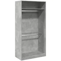 VidaXL Kleiderschrank Betongrau 100x50x200 cm Holzwerkstoff