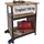 Relaxdays Werkbank, mit Rollen, HBT: 69,5x72,5x50 cm, höhenverstellbar, Werktisch mit Lochwand, Stahl & MDF, schwarz