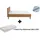 Aileenstore Polsterbett 140 x 200 Amira Bettgestell mit Kopfteil Ocker