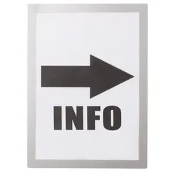 Info-Rahmen »Faisco« doppelseitig, DIN A4, silber