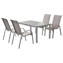 Merxx Amalfi di Lusso Gartenmöbel Set 150 x 90 x 0 cm diamantbraun 4 St.