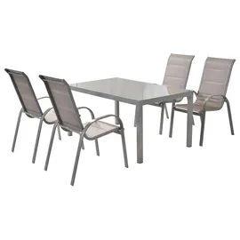 Merxx Amalfi di Lusso Gartenmöbel Set 150 x 90 x 0 cm diamantbraun 4 St.
