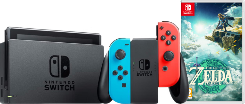 Nintendo Switch Rot/Blau + Zelda: Tears of the Kingdom