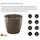 LECHUZA Classico 60 Komplettset Ø 60 x 56 cm taupe hochglanz