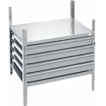 Proc PROC-L40Schubladen 4LadenSilverprof SL40silbergrau