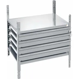 Proc PROC-L40Schubladen 4LadenSilverprof SL40silbergrau