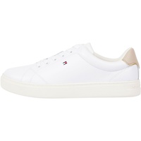 Tommy Hilfiger Damen Cupsole Sneaker Essential Court Schuhe, Weiß (White/Merino), 36