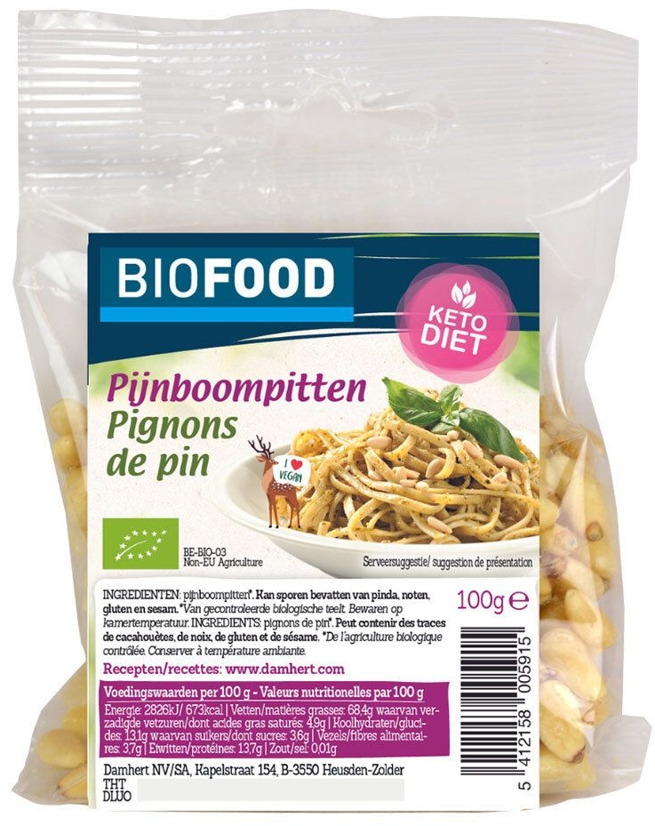 Biofood Pignons de pin BIO 100 g Aliment