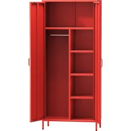 Jan Nowak Flavio Garderobenschrank 80 x 185 x 45 cm Rot