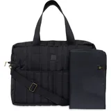 jollein Wickeltasche Puffed Moos - Black - Wasserabweisend - Kinderwagentasche - Babytasche Multifunktional - Schwarz