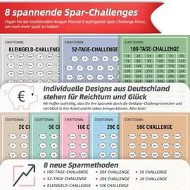 luxuskollektion Budget Planner Deutsch Geld Sparen 8 Spar challenges A6