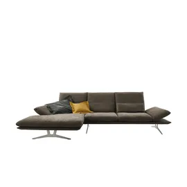 KOINOR Eckcouch Flachgewebe 2-Sitzer Grau