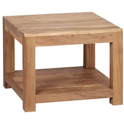 WOHNLING Couchtisch Massivholz akazie 60,0 x 60,0 x 45,0 cm