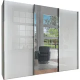 Wiemann Schwebetürenschrank Monaco 246,3 x 236 x 67 cm Grau/Weiß