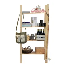 Grundregal Holz 170x80x40cm beige 4 Böden