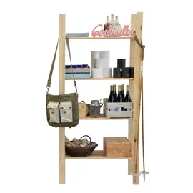 Grundregal Holz 170x80x40cm beige 4 Böden