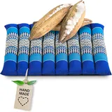 livasia Sitzkissen Stuhlauflage klein - 35x35x4,5cm - Bodenkissen gesteppt Indoor/Outdoor, Meditationskissen Yogakissen, Stuhlauflage Palettenmöbel, Steppkissen für Stuhl und Bank (Blau)