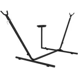 ComfortXL Hängemattengestell, Schwarz, Metall, 285x110x125 cm, Gartenmöbel, Hängematten