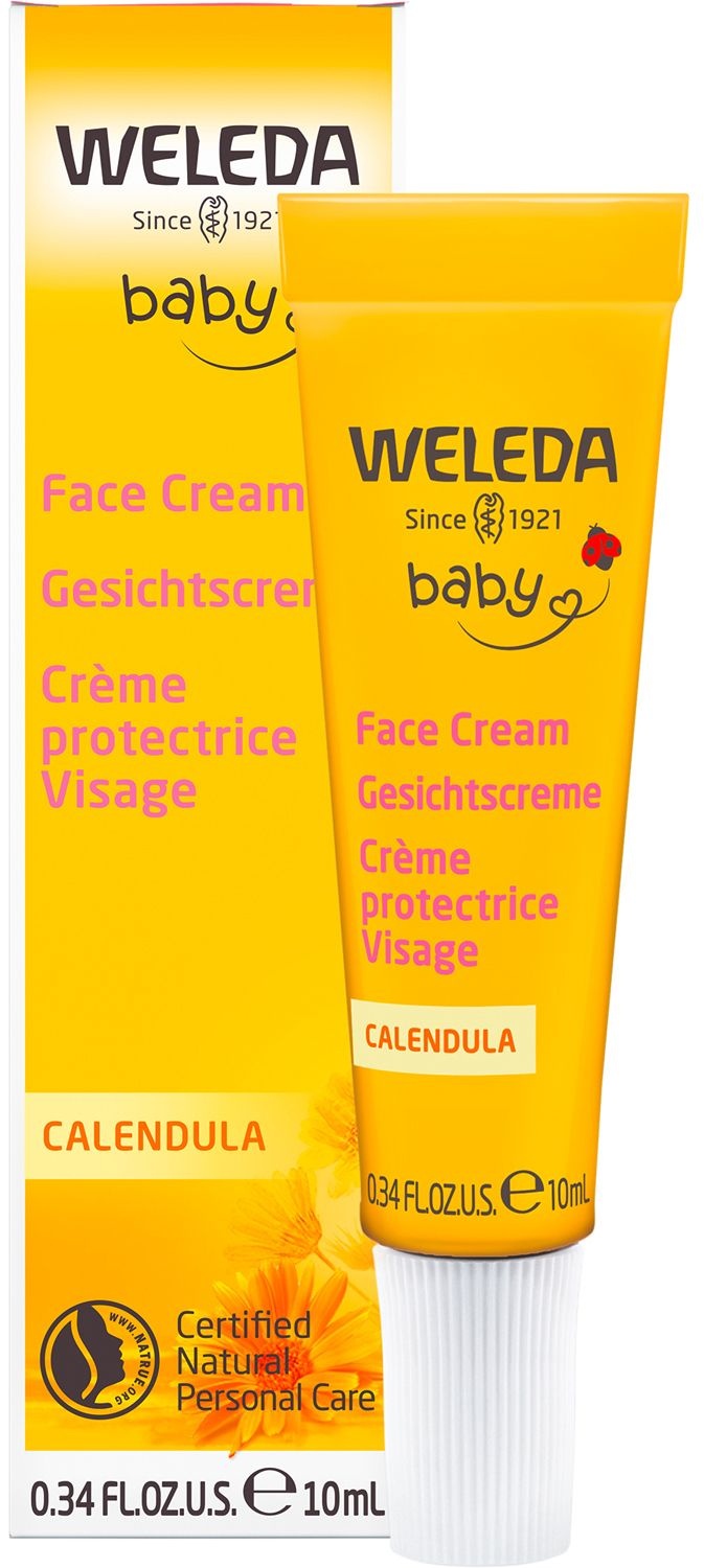 Weleda Baby Gesichtscreme Calendula - pflegt & schützt empfindliche Babyhaut, spendet Feuchtigkeit