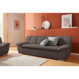 DOMO collection 3-Sitzer DOMO COLLECTION "Lagoa, moderne Sitzheftung, bequem und komfortabel", grau (stone), B:232cm H:76cm T:96cm, Sofas, frei im Raum stellbar, in großer Farbauswahl