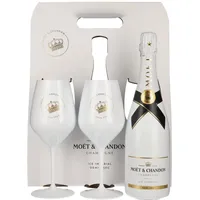 Moët & Chandon Champagne ICE IMPÉRIAL Demi-Sec 12,5% Vol. 0,75l in Geschenkbox mit 2 Gläsern weiß