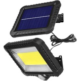 Maclean Brackets Maclean MCE438 LED Strahler mit Bewegungssensor Flutlichtstrahler Solar Wandleuchte Dämmerungssensor Solarleuchte IP44 5W 400 Lumen 6000K Kaltweiß (1x Stück)