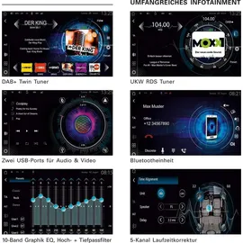 Zenec Z-N976 2-Din Autoradio, Multimediasystem mit 9“/22,9 cm Touchscreen, Mediencenter mit DAB+ BT USB,