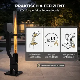 Lemodo Pelletfackel PRIME XL Heizstrahler 0 kW schwarz