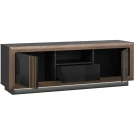 Forte Lowboard ¦ schwarz ¦ Maße (cm): B: 162 H: 56 T: 42.0