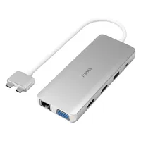 Hama Connect2Mac, 12 Ports USB-C-Hub, silber,