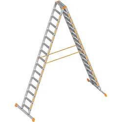 Layher Topic 1043 Stufenstehleiter 2x16 Stufen