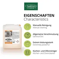 Lorito Grillreiniger 10 l transparent orange